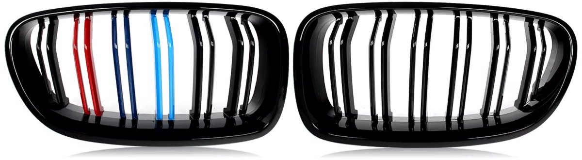 Voorbumper grille Venom - Voor BMW 5 Serie F10 Sedan/M5 F11 Touring (2010-2016) - Gloss Black - M-Kleur - Auto accessoires