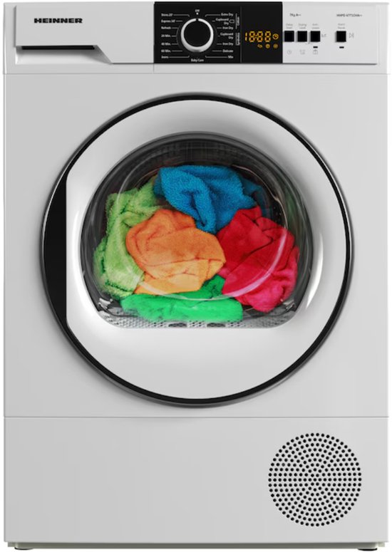 Heinner Warmtepompdroger - 7 KG - Wasdroger met Energielabel A++ - 15 Programma's - LED display - 5 Jaar Garantie - Wit