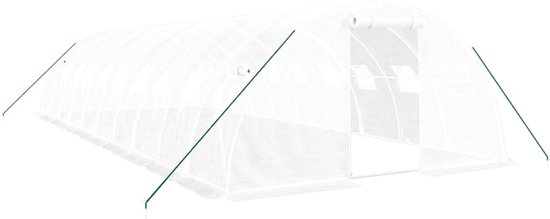 IDMarket broeikas tunnel 6M2 wit 140 g ECO 2 delen