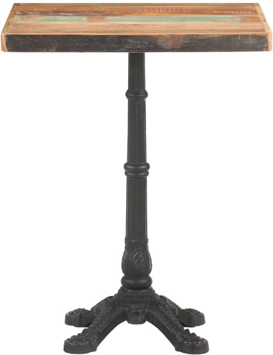 VidaXL Bistrotafel 60x60x75 cm bewerkt hout oud houtkleurig