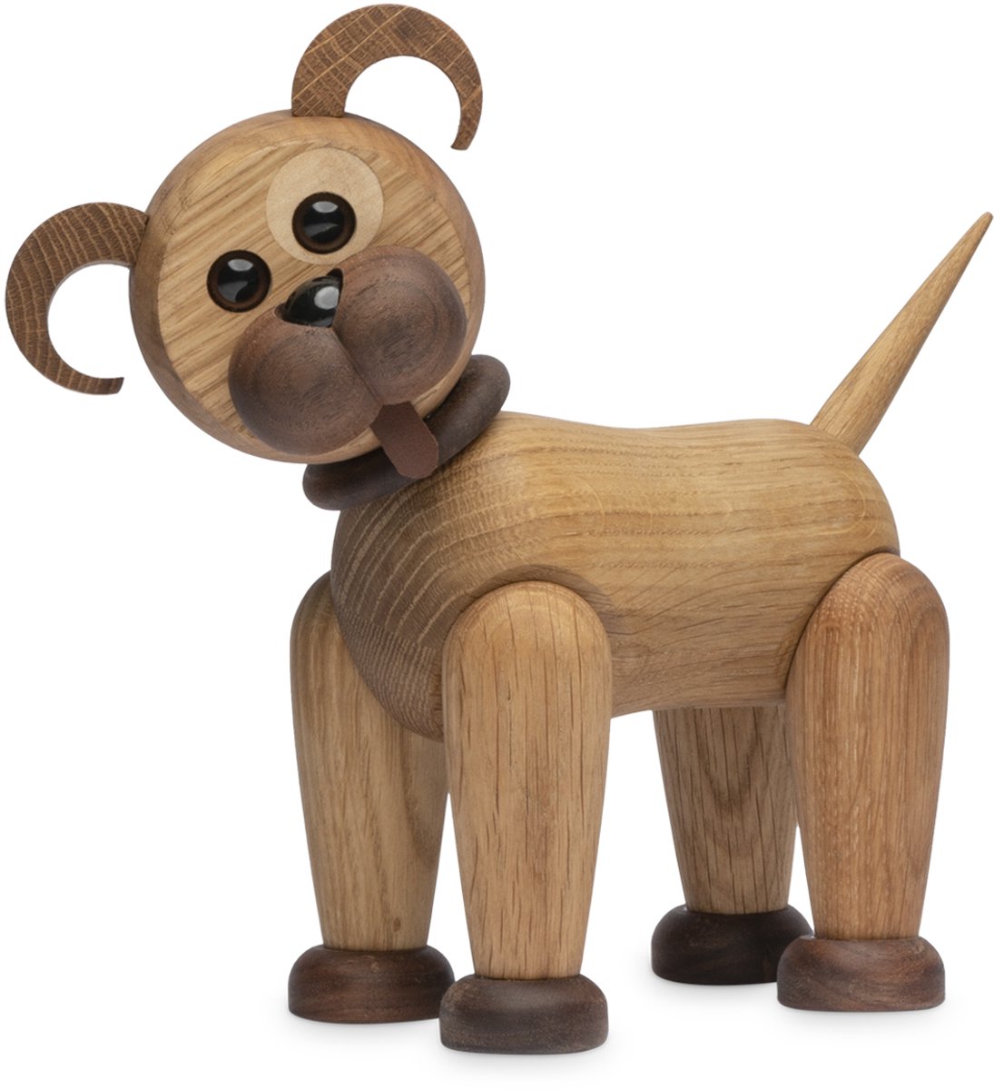 Wooden Figure Animal Dog "Buddy" 600g H20.5xW11xL20cm (made in Vietnam) speelgoedfiguur kinderen en volwassenen
