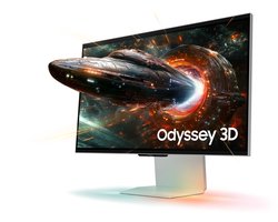 Samsung Odyssey 3D G90XF - 3D Monitor - 27'' IPS - 3840x2160 4K - 165 Hz - 1 ms - 300 cd/m² - 1x DisplayPort, 2x HDMI - HDR10, HDR10+ - G-Sync Compatible, FreeSync Premium - Zilver