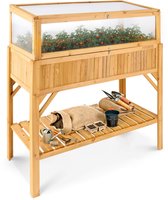 AREBOS verhoogd bed met Koud frame bevestiging Groenten Kruiden Balkon Bloemen