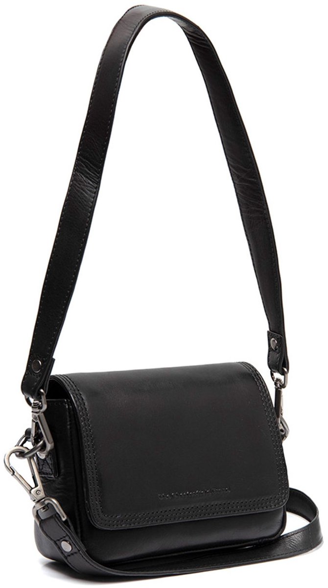 The Chesterfield Brand Leren Schoudertas Marcella Crossbody Bag Black Zwart