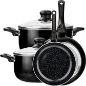 Bol.com CeraFusion Keramische Pannenset 6-delig - Koekenpannen & Kookpotten 20 24 cm - Koekenpan - Pannensets - Inductie Pannen ... aanbieding