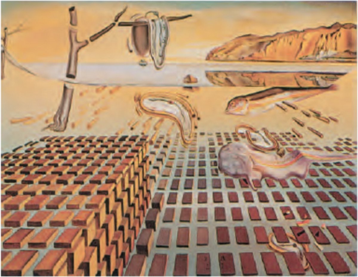 Catch Projecten Salvador Dalì - Disintegration of the Persistence of Memory - Mini kunstposter - 24x30 cm Multicolor