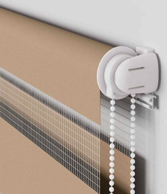 vidaXL - Zebra - Store - 40x150 - cm - largeur du tissu - 35,9 - cm - polyester - marron sable