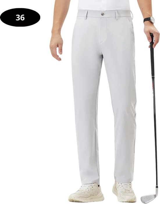 Pantalon de golf Livano pour homme - Vêtements de golf - Golf - Accessoires de vêtements pour bébé de Golf - Pantalon élégant - Gris clair XL - Taille 52