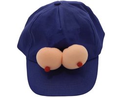 Grappige Blauwe Tieten Feest Pet – Vrijgezellenfeest Cap – Hilarische Verkleed Accessoire voor Carnaval & Party
