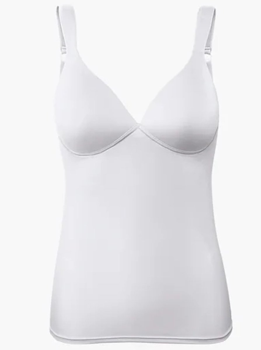 Naturana hemd met t-shirt BH zonder beugels ineen maat 75C wit
