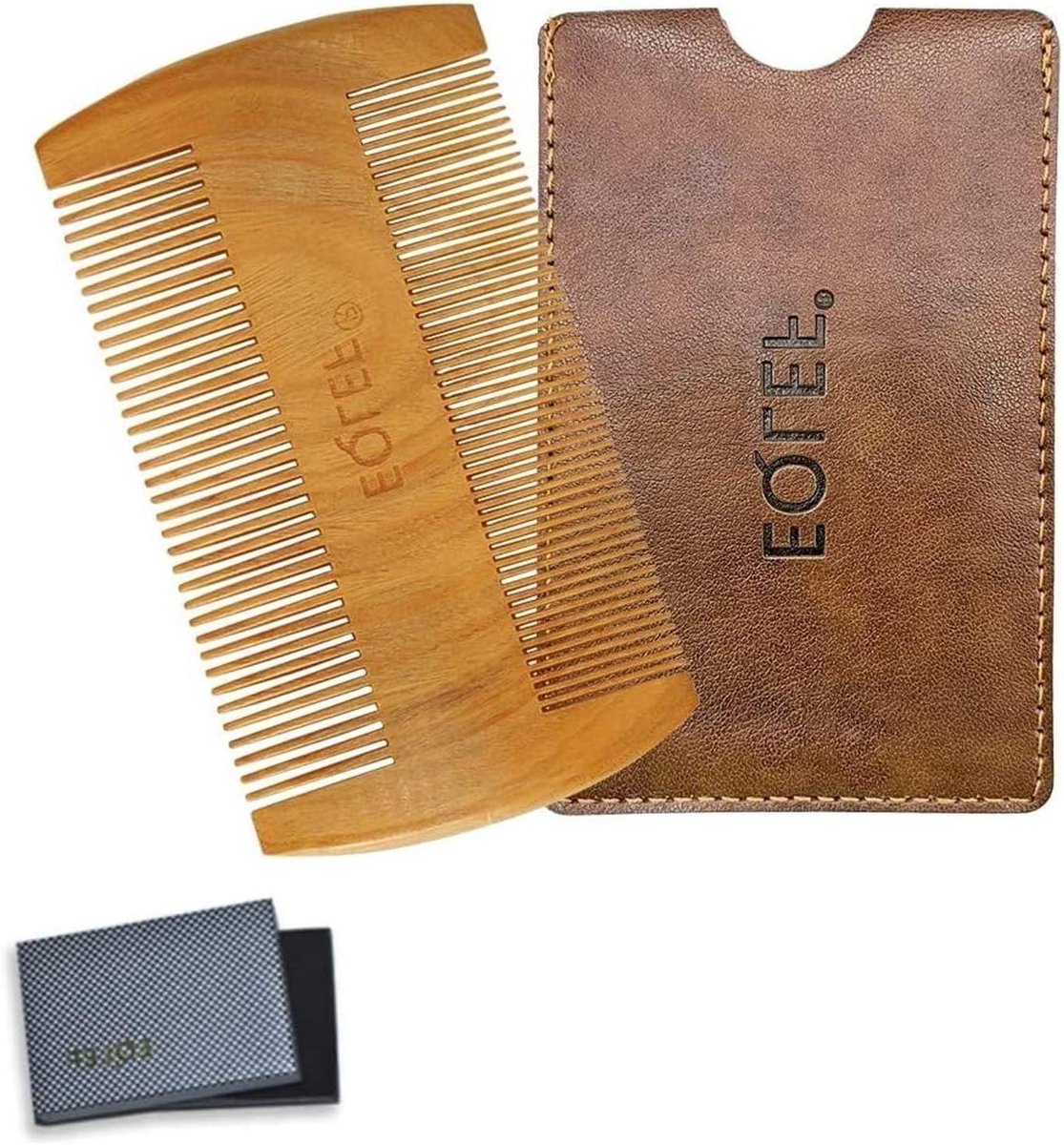 Beard Houten kam niet statisch groen sandelhout handgemaakte kam snor kam hout (9 cm)