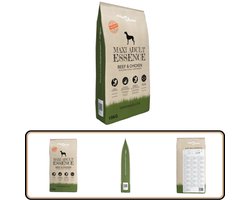 vidaXL Hondenvoer Maxi Adult Kip & Rund 15kg Premium Hondenvoer - Groot Ras - Droge Brokken - Hondvoer Beef Chicken - Prebiotica