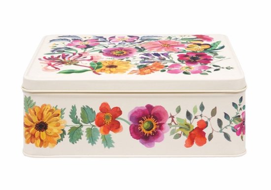 Emma Bridgewater - Boîte de rangement pour fleurs de Garden - Fleurs - Boîte - Rectangle - 19,5 x 15,4 x 7,5 cm