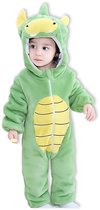 BoefieBoef Dieren Baby Onesie Peuter Pyjama Kinderen 6 maanden tot 2 jaar – Verkleedkleding met Luierrits – Carnaval Dierenpak - Halloween en Kraamcadeau Tip – Flanel - Romper - Boxpak - Jongens - Meisjes - Kruippak - Dinosaurus - Roze Wit