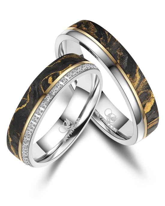 Superbe Ring dorée avec boucles d'oreilles et collier