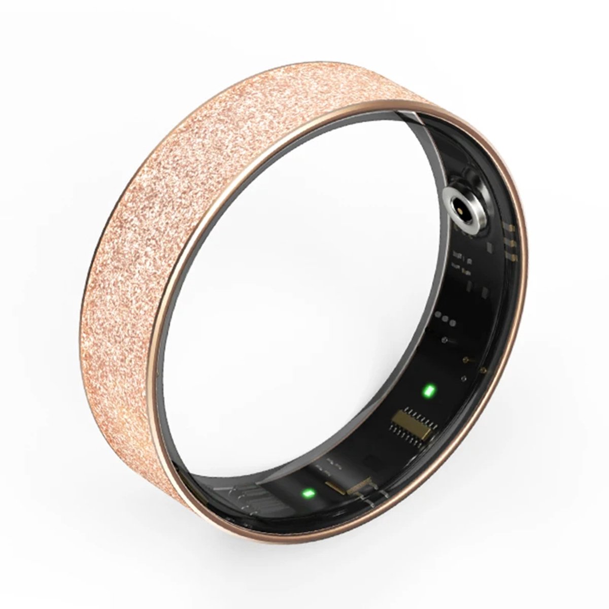 WizBay Premium Select® Gouden FrostLook Smart Ring Dames Heren - Oplaad Case - Hypoallergeen - Hartslag & Slaap Monitor - IP68 Waterdicht - O2 Meting - Gesture Functie - Multiple Sport Modi - #10