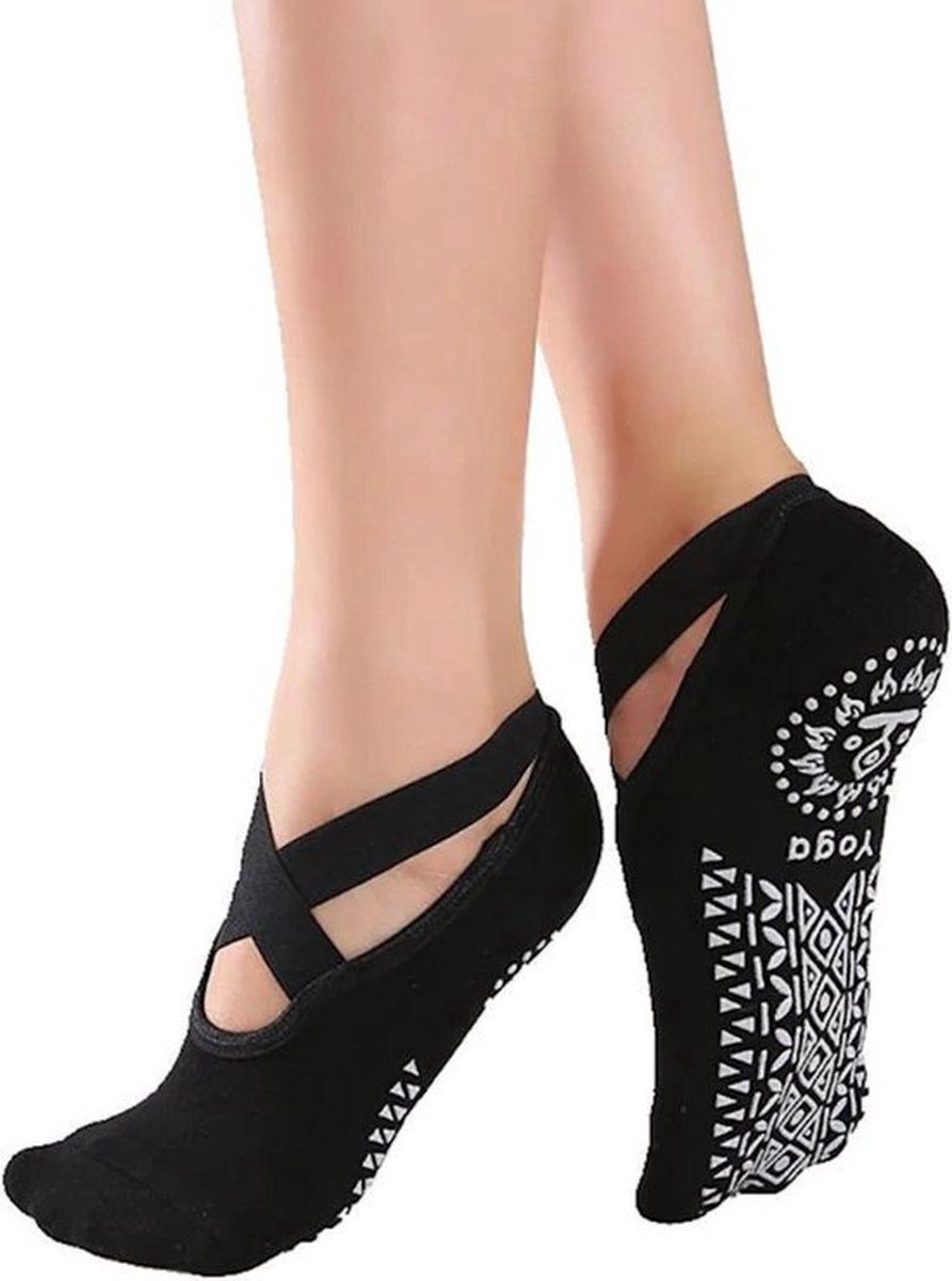 *** Yoga Sokken Anti-Slip Grip - Geschikt voor Pilates, Ballet, Dans, Gym, Yogi, Pilates en Yoga Ballerina gemaakt van zacht katoen- van Heble® ***