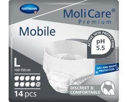 Molicare Premium Mobile 10 Druppels Large 2613 ml Absorptie - 14 stuks