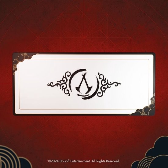 LEXIP X UBISOFT – Assassin’s Creed Shadows – Limited Edition Gaming Muismat – 90 cm x 40 cm – Exclusief AC Shadows design – wasbaar – microtextuur – wit, zwart
