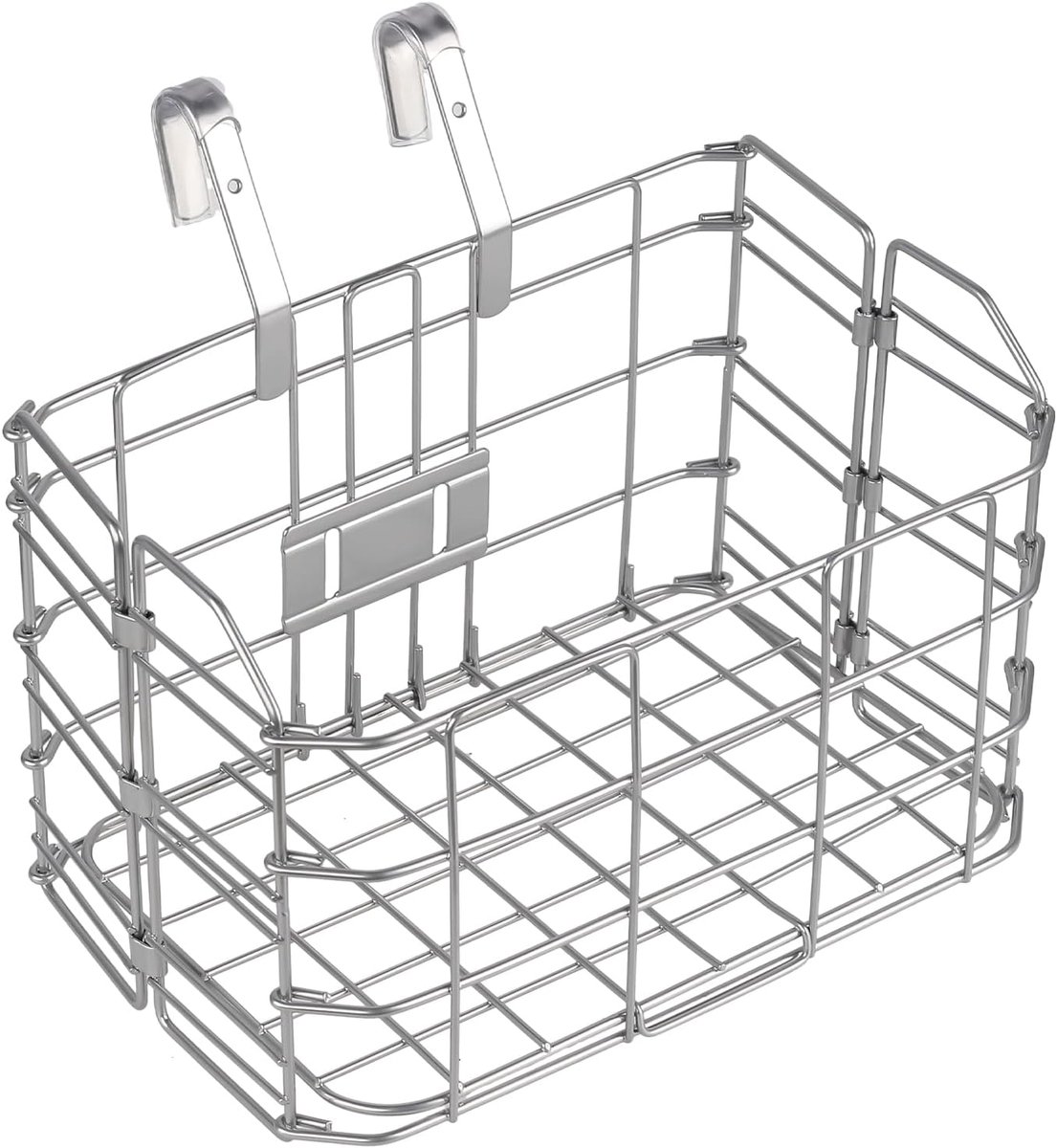 Opvouwbare Fietsmand van Metaal – Afneembare Metalen Mesh Mand – Multifunctioneel Fietsmandje voor de Meeste Fietsen – Stevige en Ruime Bagagemand – Draagbare Fietsmand voor Voor- en Achterdrager