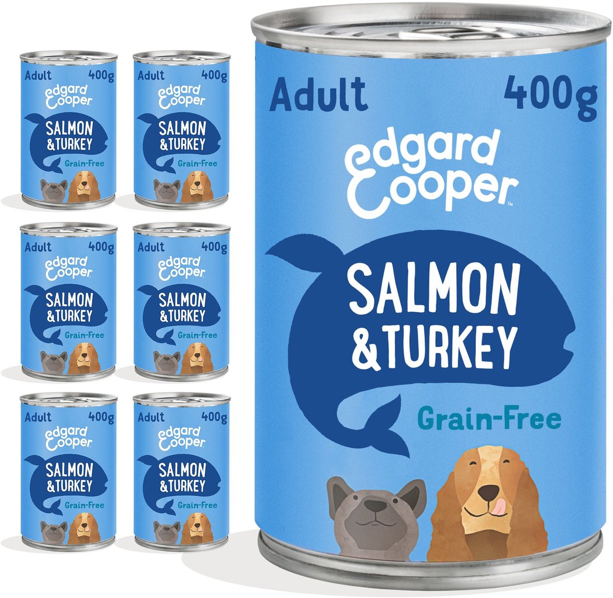 Edgard & Cooper Edgard & Cooper Blik Vers Vlees Hondenvoer Zalm - Kalkoen 400 gr