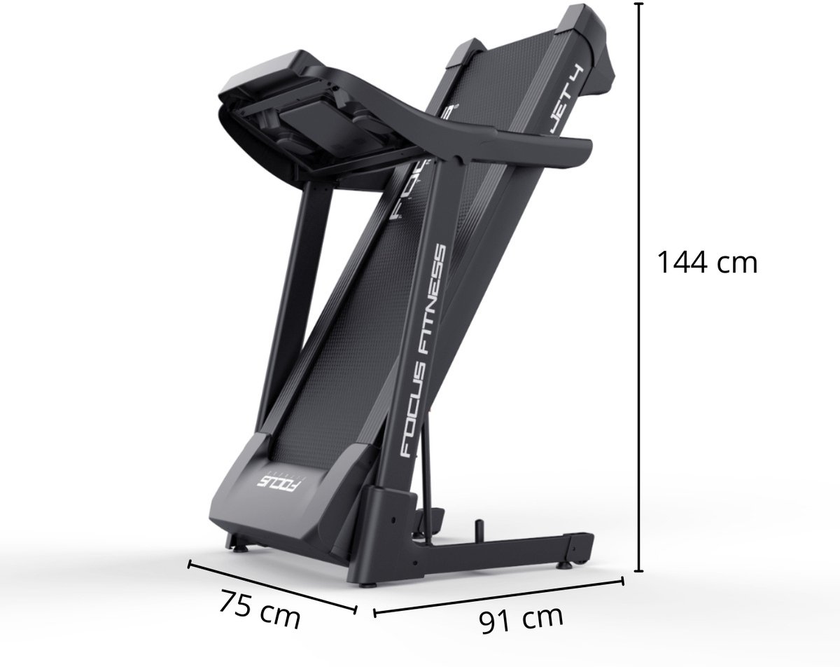Afbeelding 3 van Focus Fitness - Jet 4 iPlus - Loopband - 12 trainingsprogramma's - 12 Hellingshoek niveaus - Tot 16 km/u