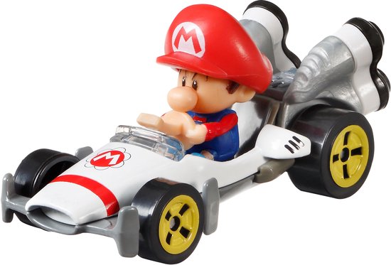 Hot Wheels Racebaanauto Mario Kart Baby 1:64 Die-cast Rood