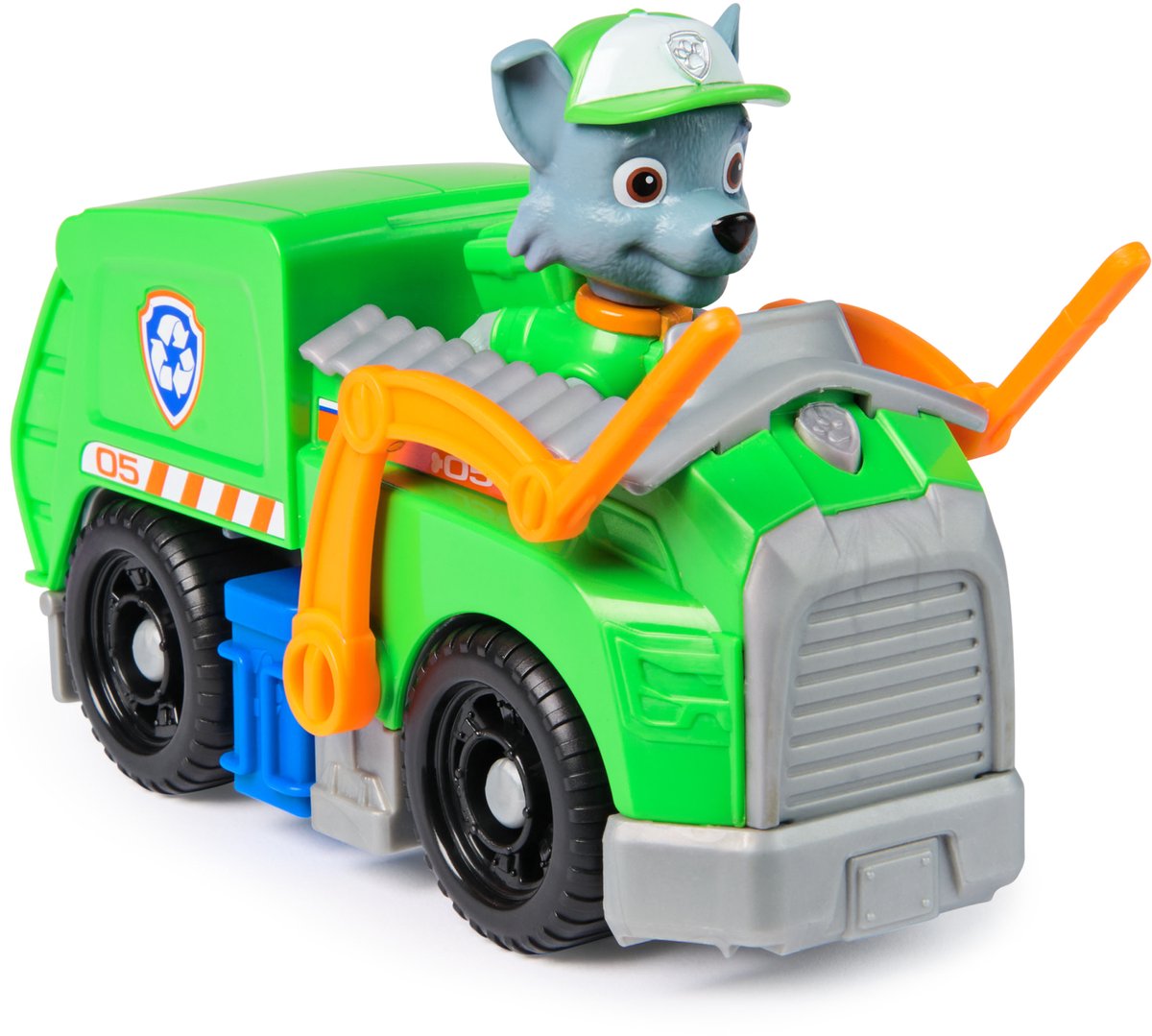 PAW Patrol - Rocky's Recycle Truck - speelgoedauto met speelfiguur - 80% gerecycled plastic - duurzaam speelgoed — afbeelding 3
