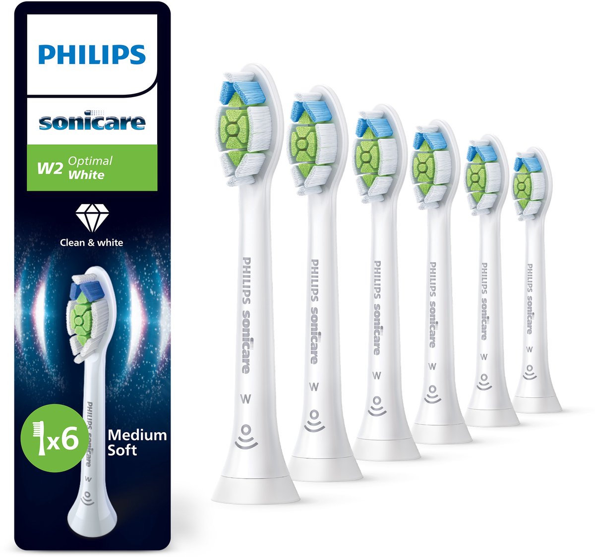 Philips Sonicare Optimal White HX6066/87 Wit (6 stuks)