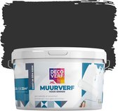 Bol.com Decoverf muurverf mat nachtzwart 2.5L aanbieding
