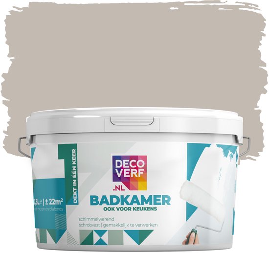 Decoverf badkamerverf 2.5L taupe