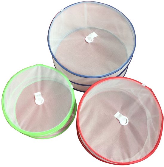 3-pack - Outdoor Mesh Food Covers - Mesh Food Covers - Bodemloos en Opvouwbaar Ontwerp - Houdt Insecten en Vliegen Buiten — afbeelding 3