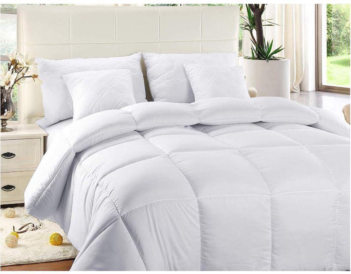 Utopia Bedding Dekbed 200x220 cm, 280 GSM Microvezel Dekbed met hoeklabels - Gestikt donzen alternatief Dekbed (Wit