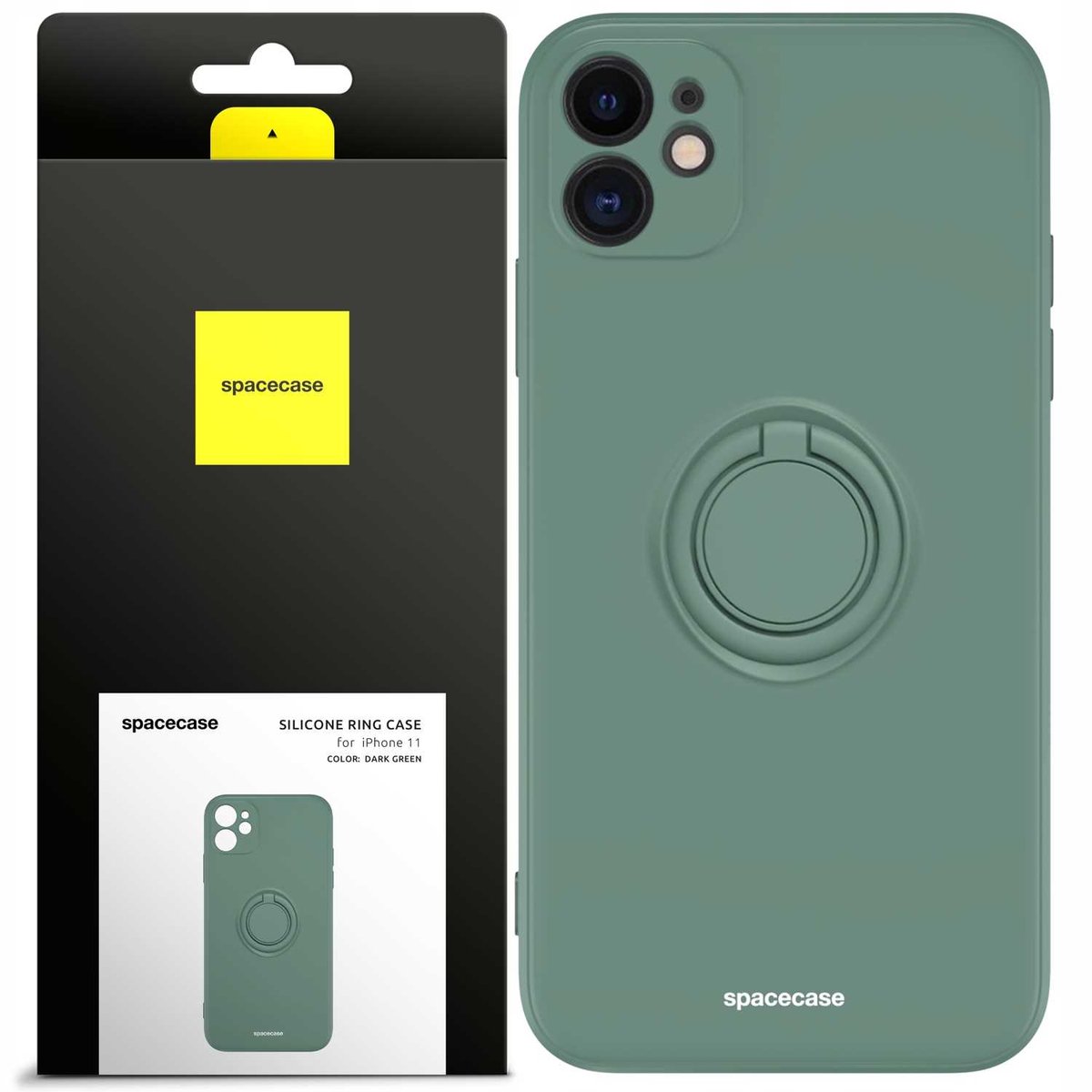Spacecase Case Siliconen Ring Voor Iphone 11 Groen Beschermend
