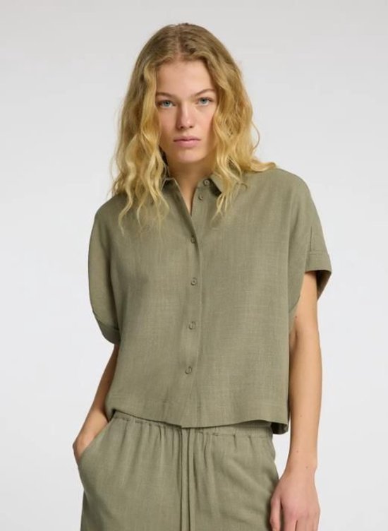 Slfviva Ss Cropped Sun Shirt Chocolate Chip