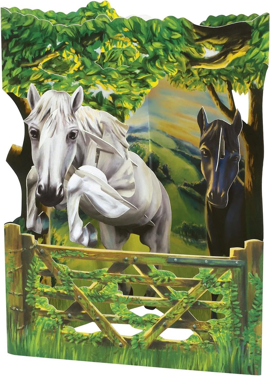 Santoro 3D Swing Cards Springpaarden / Jumping Horses