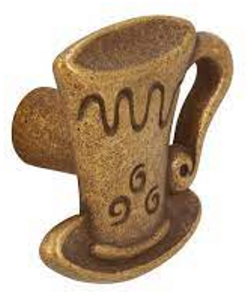 Meubelknop "Kopje" Koper 4cm – Theekop - sierbeslag - Unieke Knop voor o.a. Meubels, Lades en Kastjes