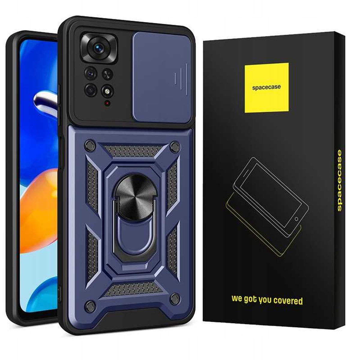 Spacecase Case Cover Voor Xiaomi Redmi Note 11 Pro 5G Blauw