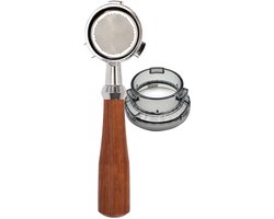 Bodemloze Naakte Portafilter 53/54 MM inclusief doseertrechter - Roestvrijstalen bodemloze - Enkellaags Filter - Handlheld Portafilter - Thuis Coffee Shop - Thuis Barista
