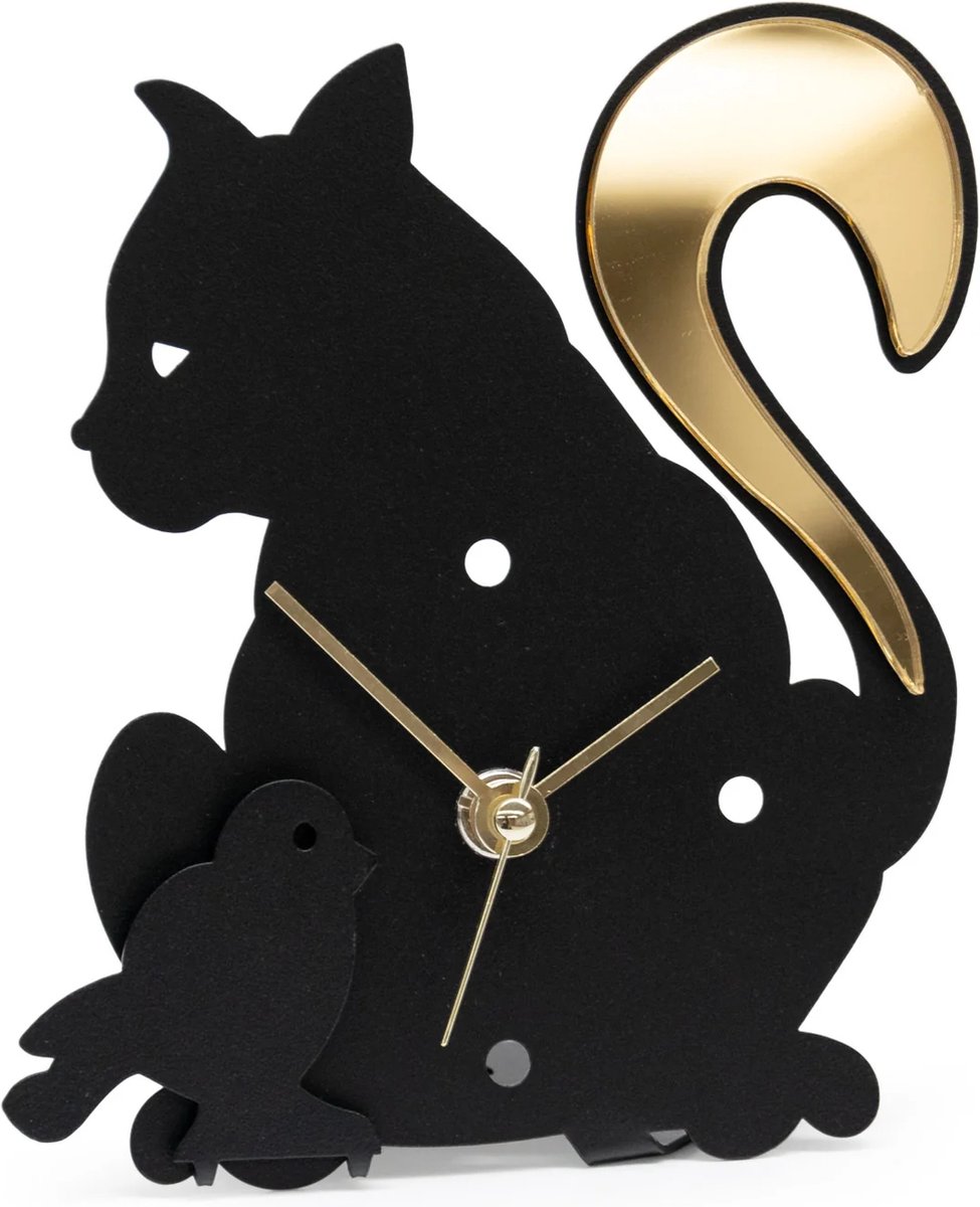 Tafelklok met kat modern design