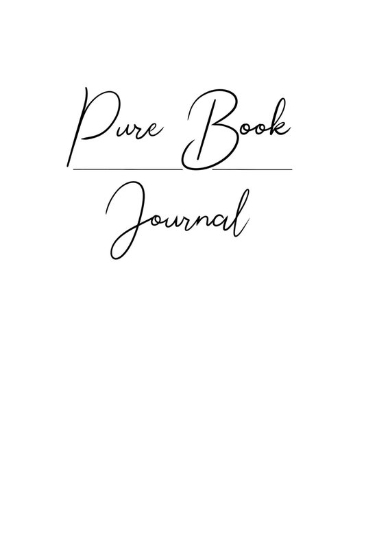 Pure Book Journal - cover