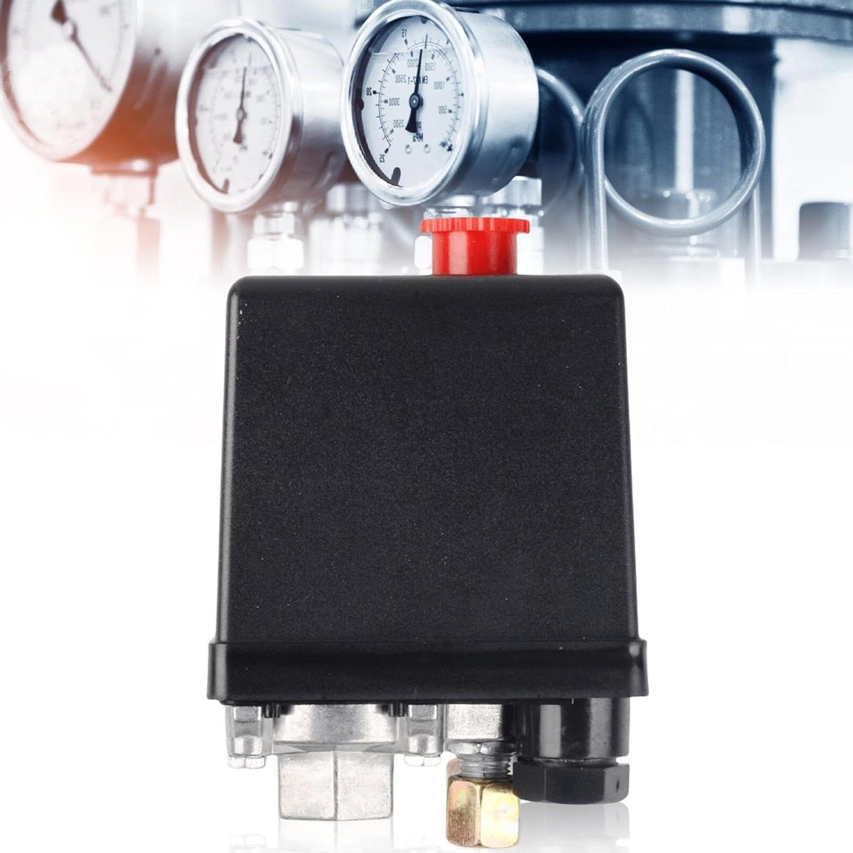 Drukschakelaar compressor eengatmontage 220V 20A regelventiel luchtcompressor stuurventiel - snelle drukvermindering - max. 175 psi .