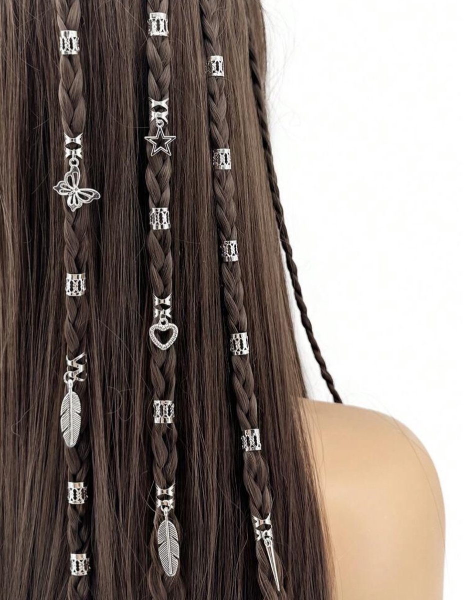 Haarringen - haarringen set - haarringetjes - haarbedels - haaringen haarbedels - Braid ringetjes - Haar vlecht ringen - Haar Kralen - Haarringen dreadlock kralen - Kraaltjes / Clips - Haar Accessoires Vrouwen - Vlecht accessoires - Hair Beads Gold