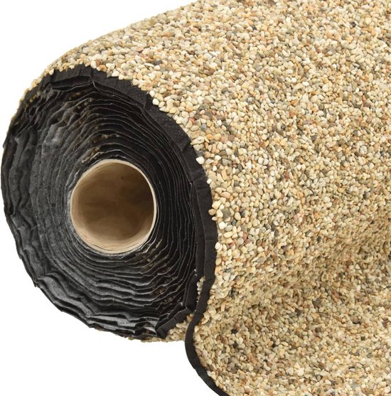 vidaXL Grindfolie 500x100 cm natuurlijk zandkleurig, steenfolie