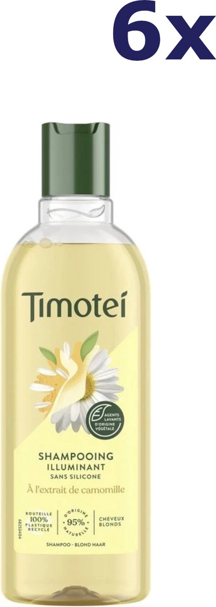 6x Timotei Shampoo - 300ml - kamille blond haar