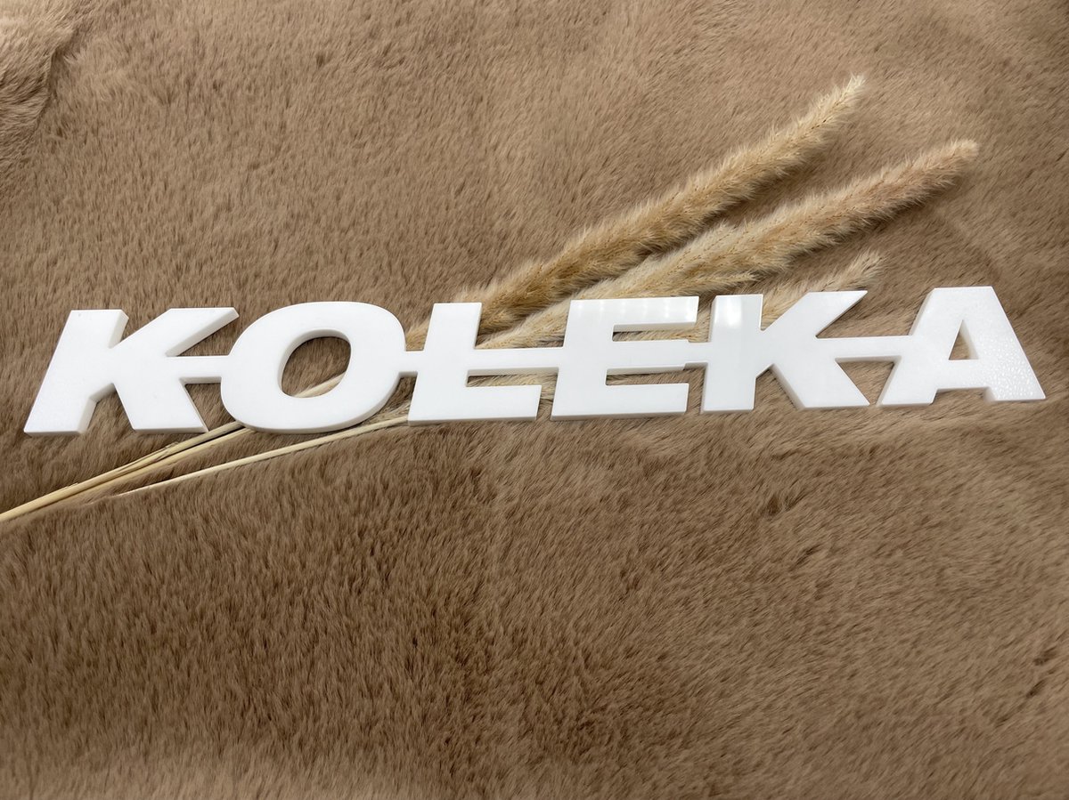 KOLEKA Logo - Plexiglas Wit - 8mm