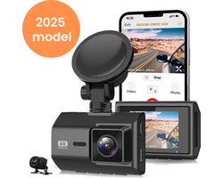 Avalect RoadGuard+ Dashcam voor Auto - 2025 - Met App & GPS - Auto Camera Voor en Achter - 4k Camera - Nachtvisie - ingebouwde G-sensor - Inclusief batterij - Incl 32GB SD-kaart