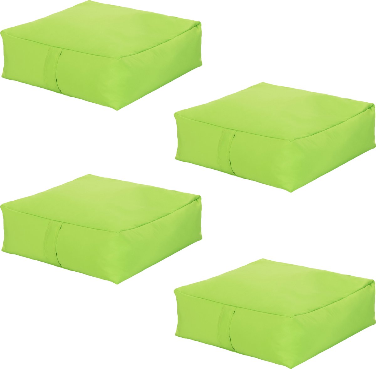 Matraskussen in effen kleur beige, 60x60 cm, geschikt voor binnen en buiten, loungekussens categorie.