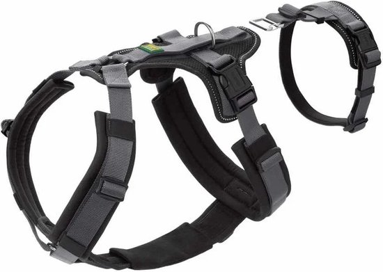 Hunter - Hondentuig - Maldon - Paniekharnas - Anti - Trek Harnas - Veiligheidsharnas - Perfecte Pasvorm - Zwart - Maat M - 53-71 cm