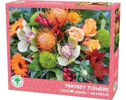 Mr. Broccoli Puzzel 1000 Stukjes Volwassenen - Fantasy Flowers - Legpuzzel Bloemen Boeket - FSC® - 68 x 48 cm